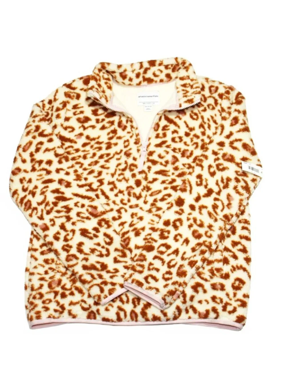 Girls Toddler Sherpa Fleece 1/4 Zip Jacket Sweater Size XXL Animal Print